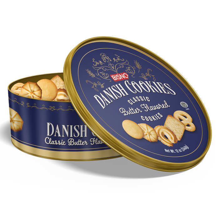 Danish Cookies | Tin | 12 oz | Bisno