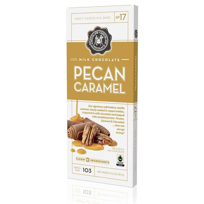 Chocolate Chocolate Chocolate | NO 17 - Milk Pecan Caramel Bar 3.5 OZ