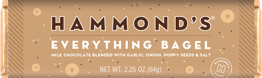 Hammonds Everything Bagel Milk Chocolate Bar 2.25oz