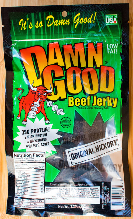 Damn Good Beef Jerky | Original Hickory Beef Jerky 3.25 oz