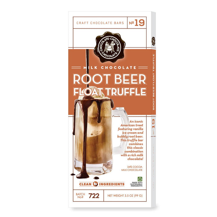 Chocolate Chocolate Chocolate | NO 19 - Milk Root Beer Float Truffle Bar 3.5 OZ