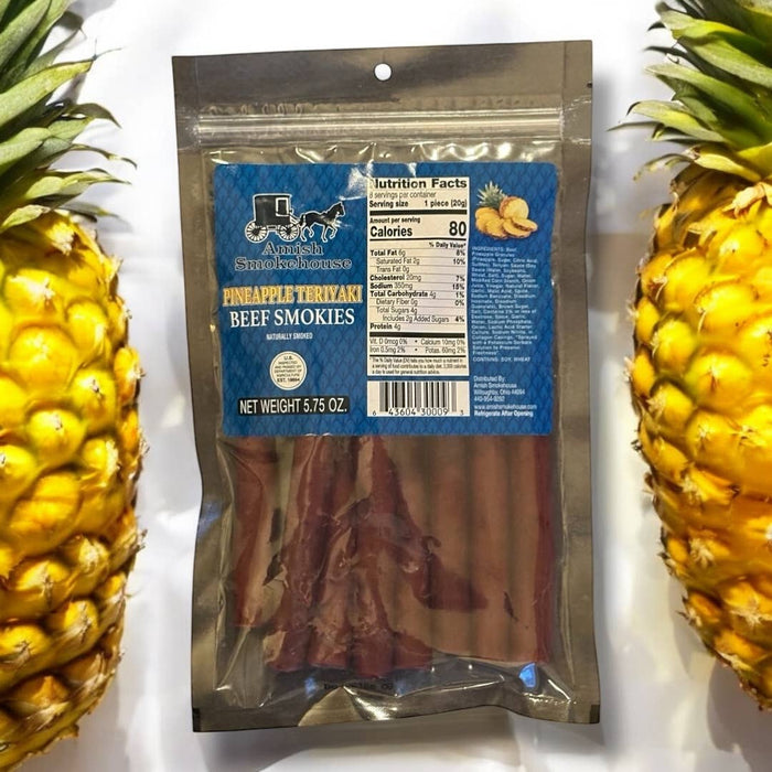Amish Smokehouse | Pineapple Teriyaki Beef Smokies, 5.75oz Bag