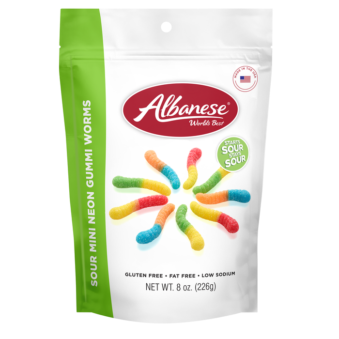 Albanese Sour 12 Flavor Gummi Worms