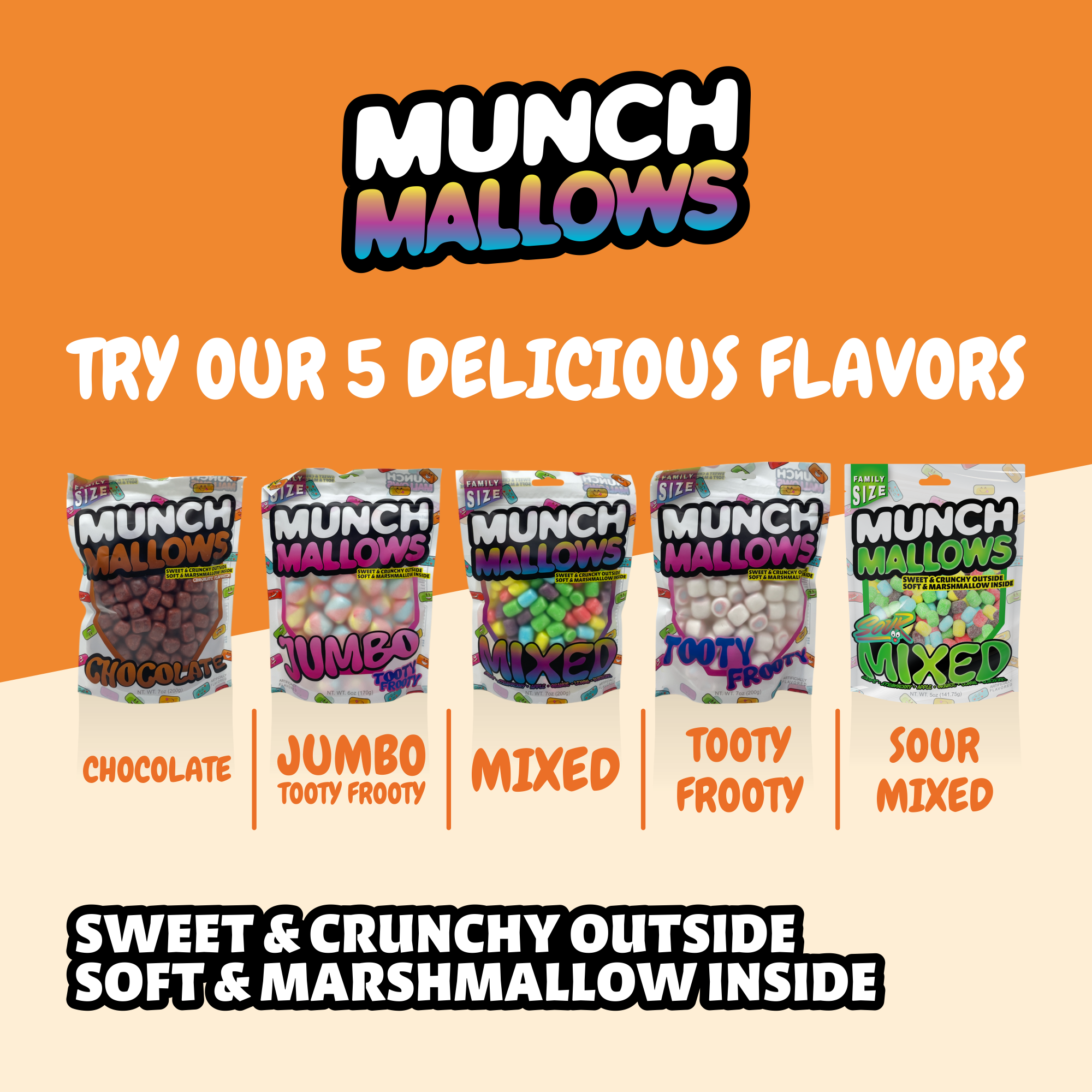 Munch Mallows Marshmallow Candy — Cravings Gourmet Popcorn