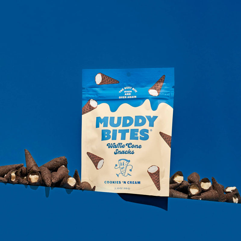 Muddy Bites Waffle Cone | Cookies 'N Cream Waffle Cones Snacks