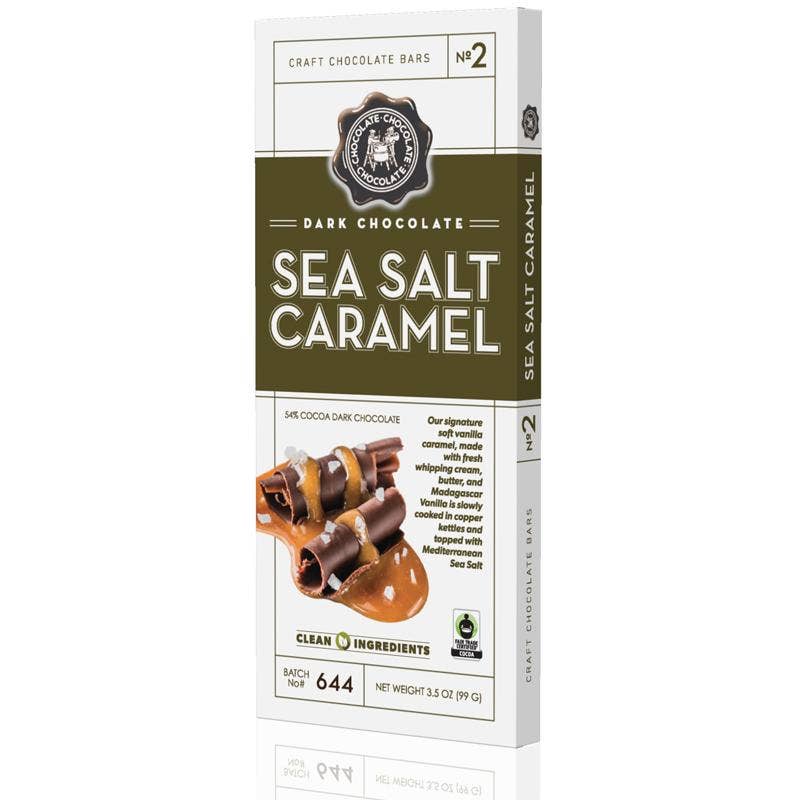 Chocolate Chocolate Chocolate | NO 2 - Dark Sea Salt Caramel Bar 3.5 OZ