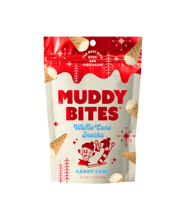 Muddy Bites Waffle Cone | Candy Cane