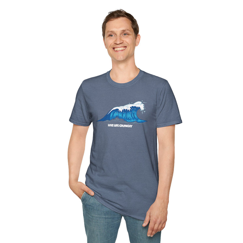 Ride The Wave Live Life Crunchy Unisex Softstyle Tee