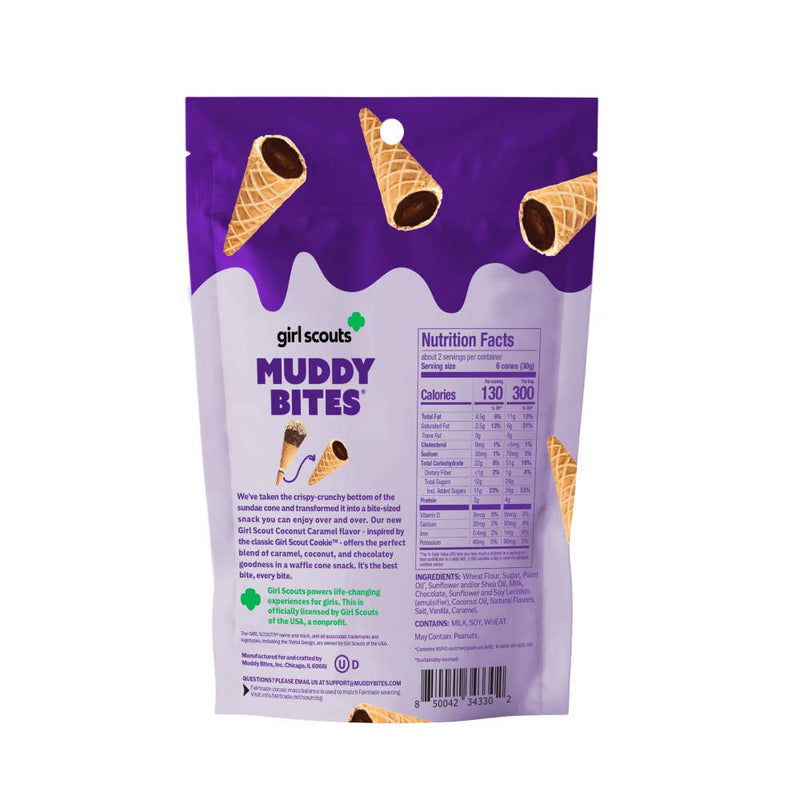 Muddy Bites Waffle Cone | Girl Scout Coconut Caramel