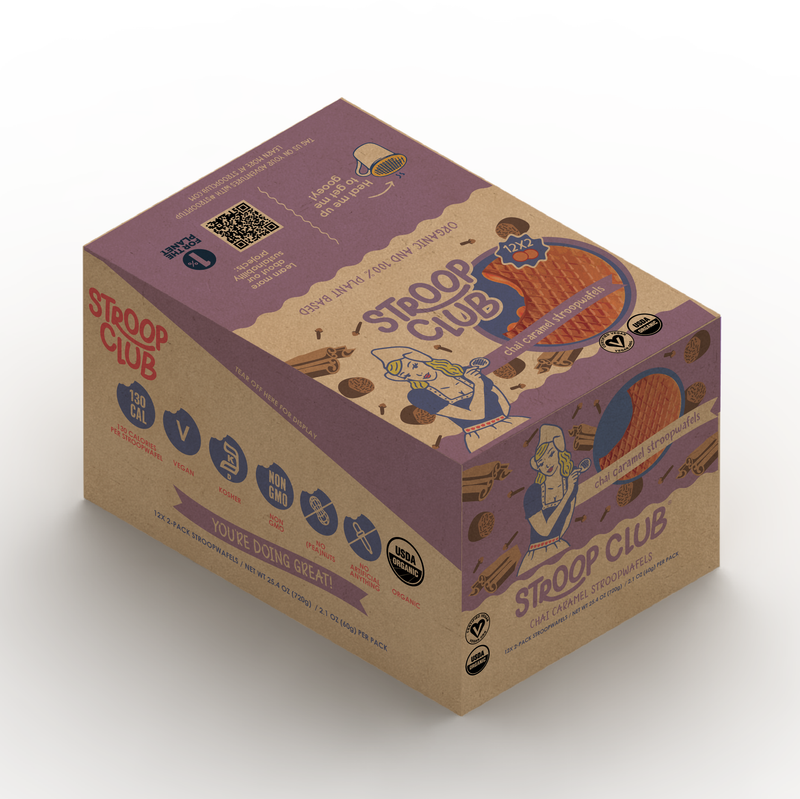Stroop Club | Chai Caramel Organic and Plant-Based Stroopwafel 2-pack