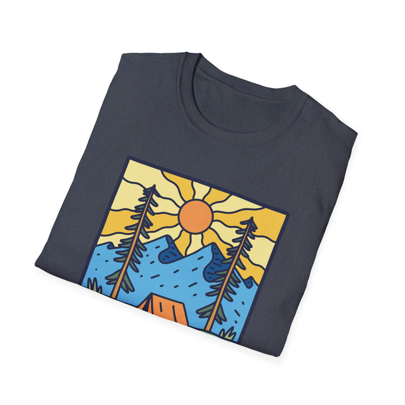 Let's Go Camping Live Life Crunchy Unisex Softstyle T-Shirt