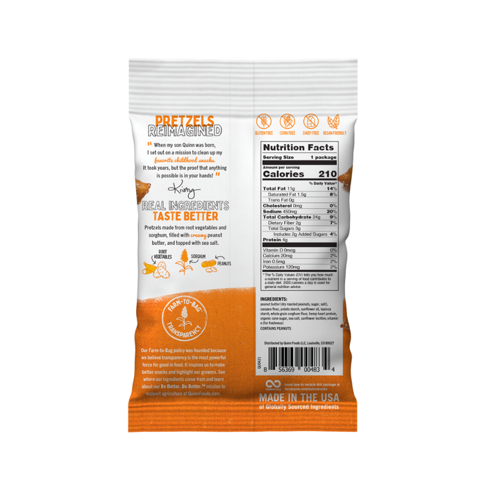 Quinn | Creamy Peanut Butter Filled Pretzel Nuggets 1.5oz