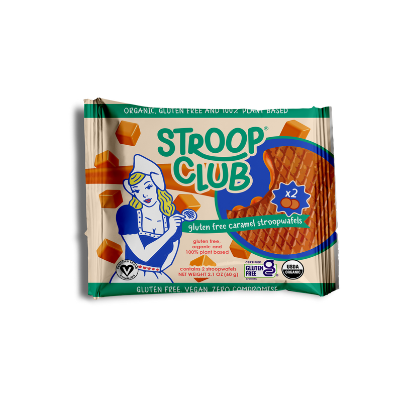 Stroop Club | Gluten Free and Plant Bas Caramel Organic Stroopwafel 2-pack