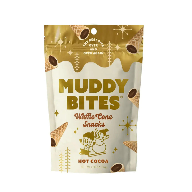 Muddy Bites Waffle Cone | Hot Cocoa Waffle Cone Snacks