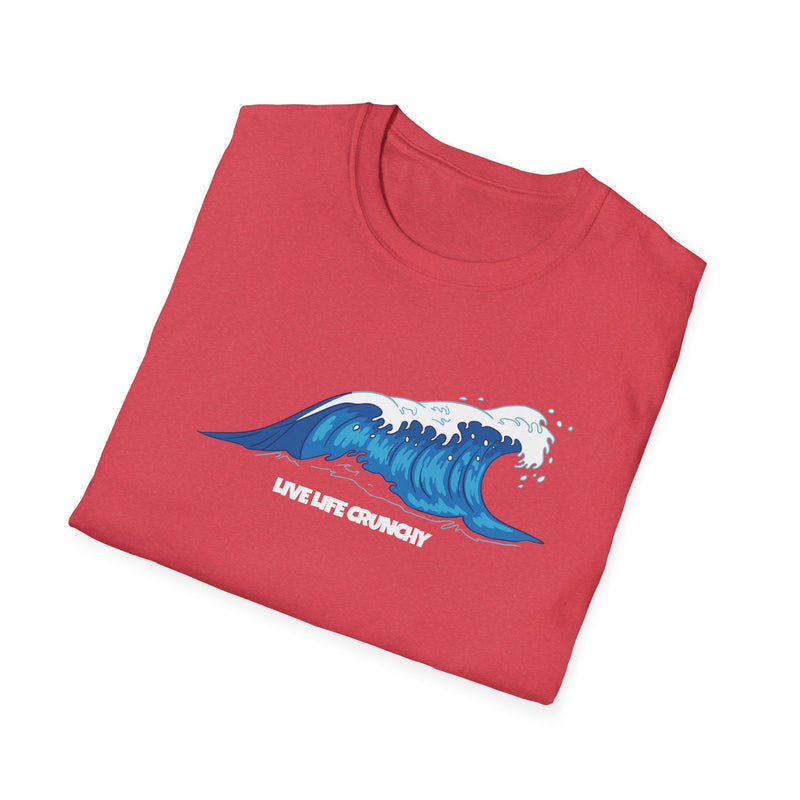 Ride The Wave Live Life Crunchy Unisex Softstyle Tee