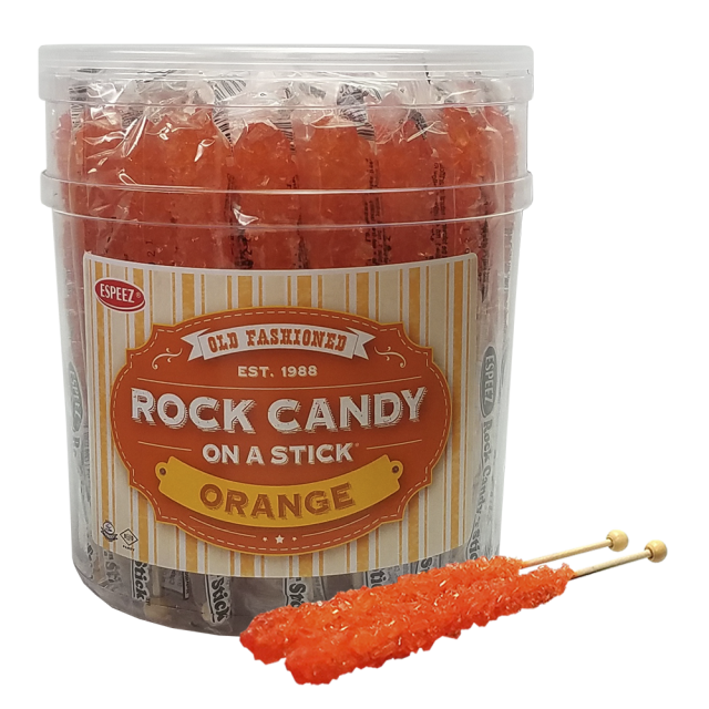 Rock Candy Sticks Orange, 0.8oz