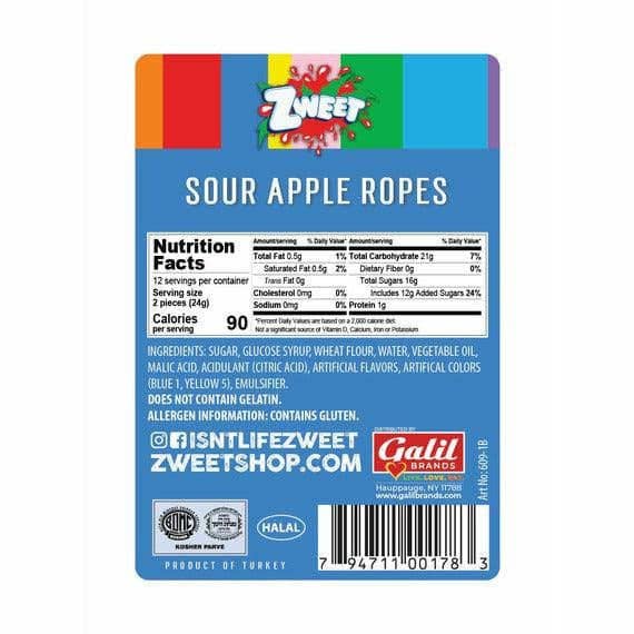Zweet | Sour Green Apple Ropes