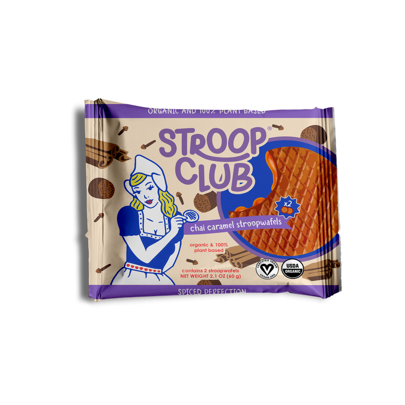 Stroop Club | Chai Caramel Organic and Plant-Based Stroopwafel 2-pack