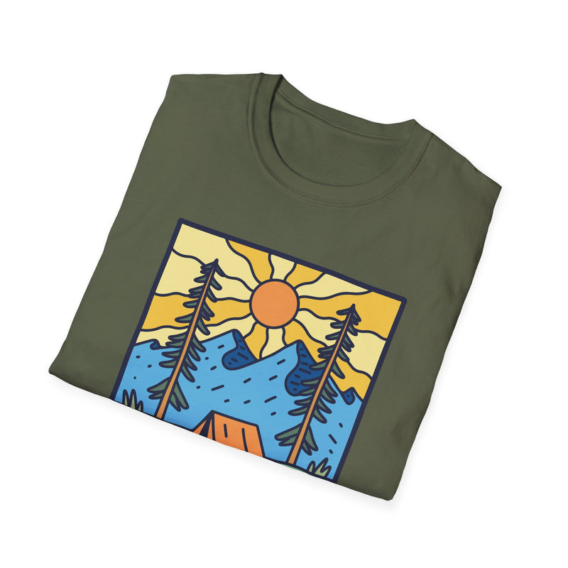 Let's Go Camping Live Life Crunchy Unisex Softstyle T-Shirt