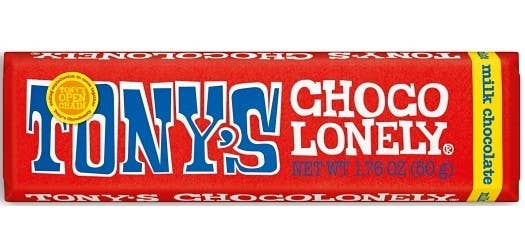 Tony's Chocolonely | 32% Milk Chocolate Bar, 1.76oz, 20ct