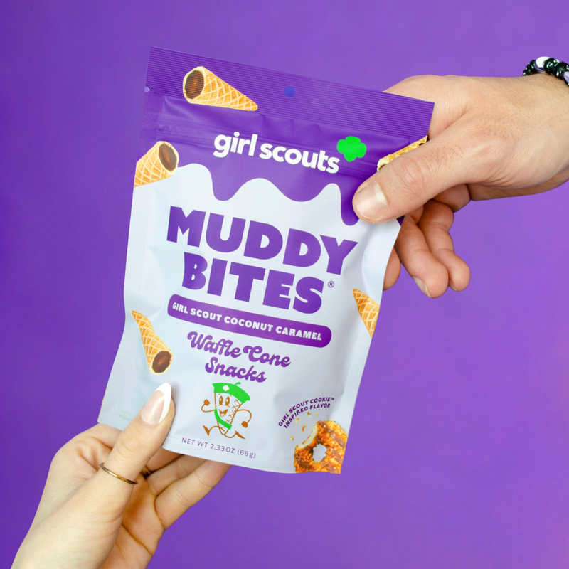 Muddy Bites Waffle Cone | Girl Scout Coconut Caramel