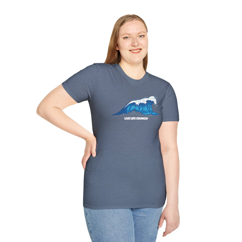 Ride The Wave Live Life Crunchy Unisex Softstyle Tee