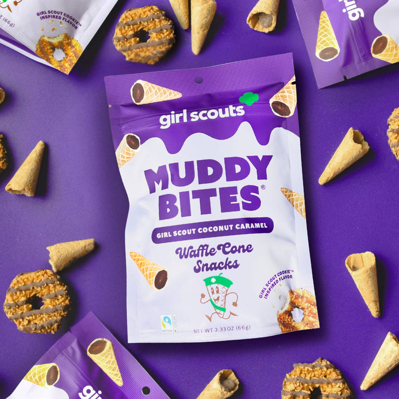 Muddy Bites Waffle Cone | Girl Scout Coconut Caramel