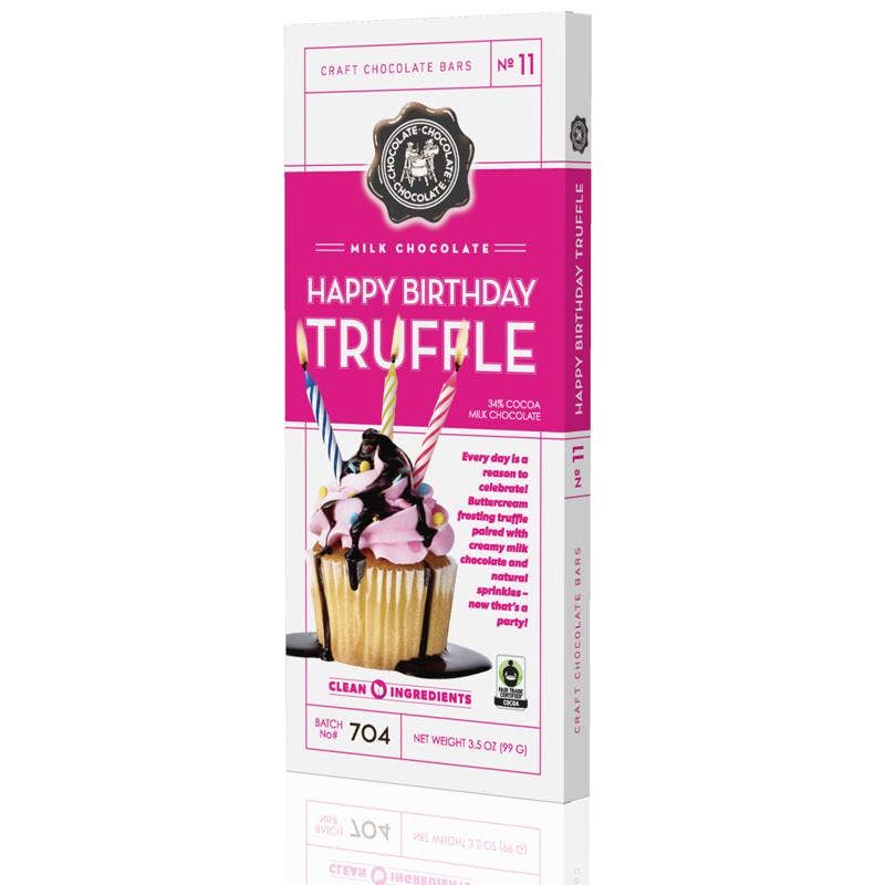 Chocolate Chocolate Chocolate | NO 11 - Milk Happy Birthday Truffle Bar 3.5 OZ