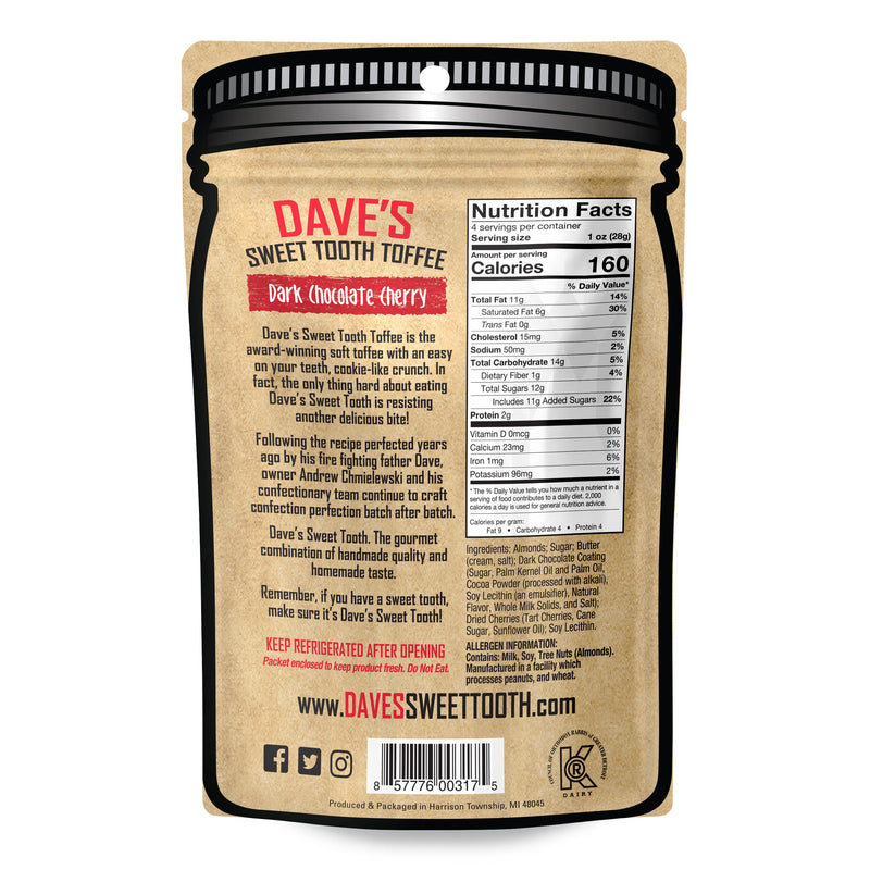Dave's Sweet Tooth Toffee | Dark Chocolate Cherry