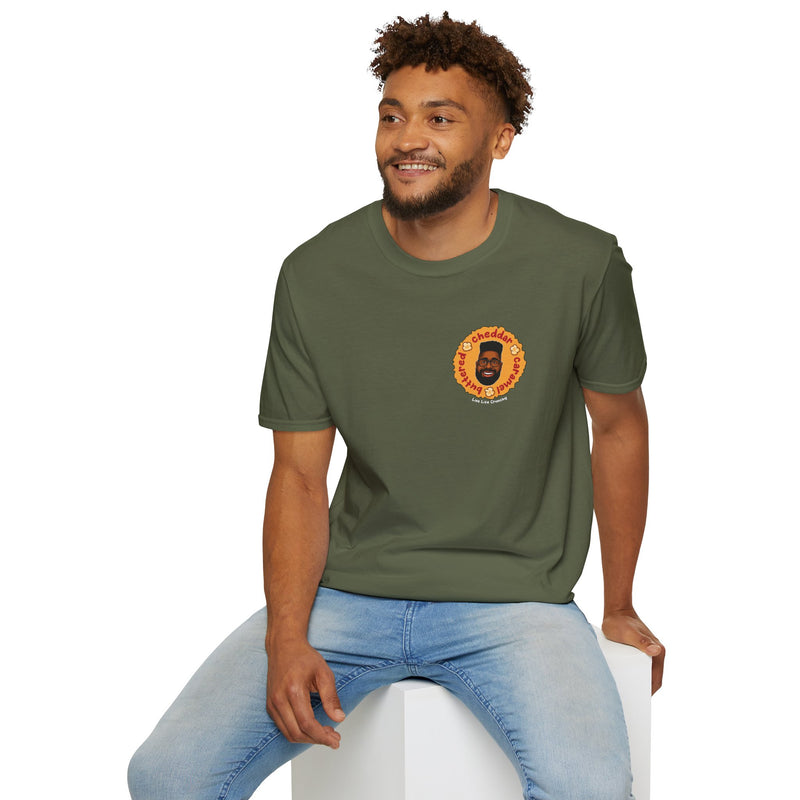 Cheddar Caramel Buttered Live Life Crunchy Unisex Softstyle T-Shirt