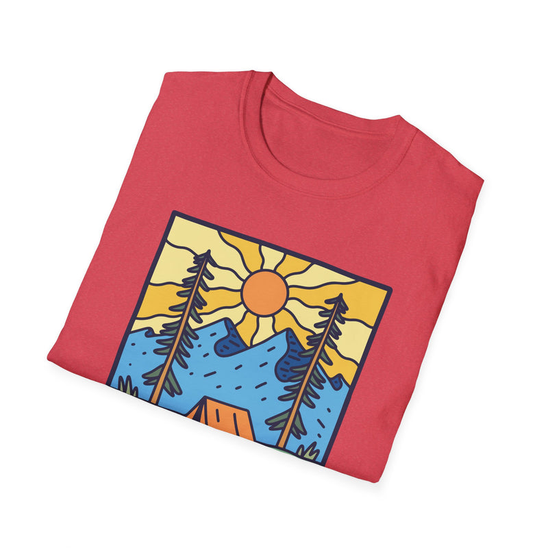 Let's Go Camping Live Life Crunchy Unisex Softstyle T-Shirt