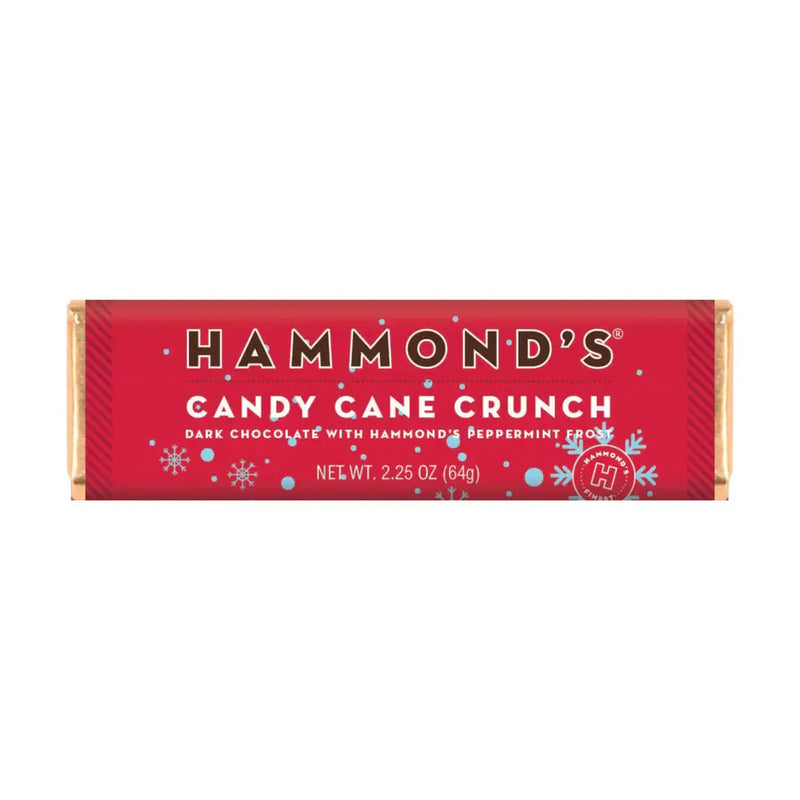 Hammond's Candy Bar | Dark Chocolate - Candy Cane Crunch - 2.25 oz