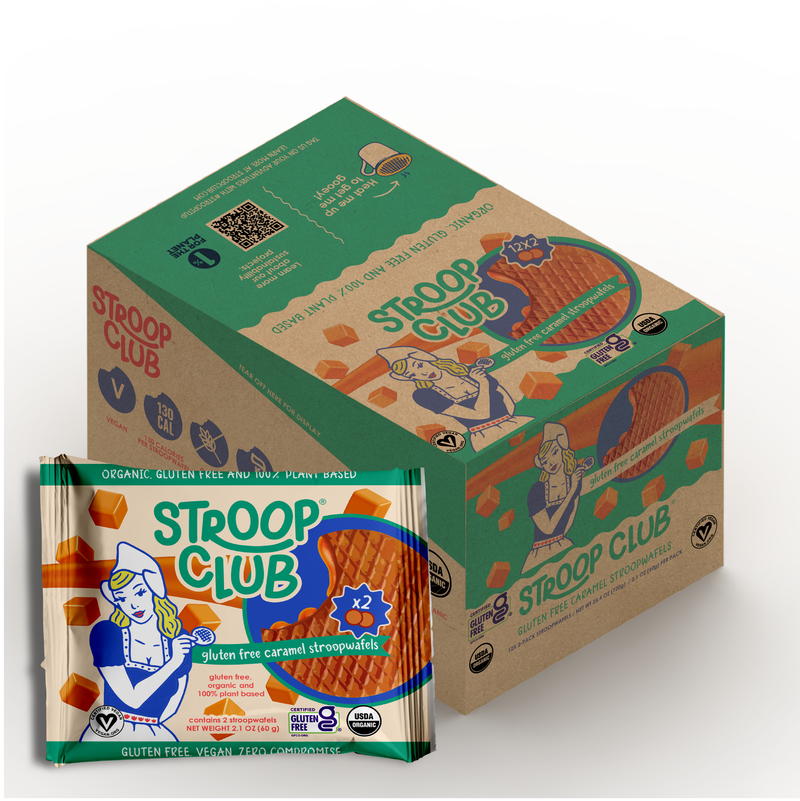 Stroop Club | Gluten Free and Plant Bas Caramel Organic Stroopwafel 2-pack