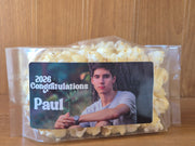OPEN HOUSE GRADUATION POPCORN WITH CUSTOM LABELS