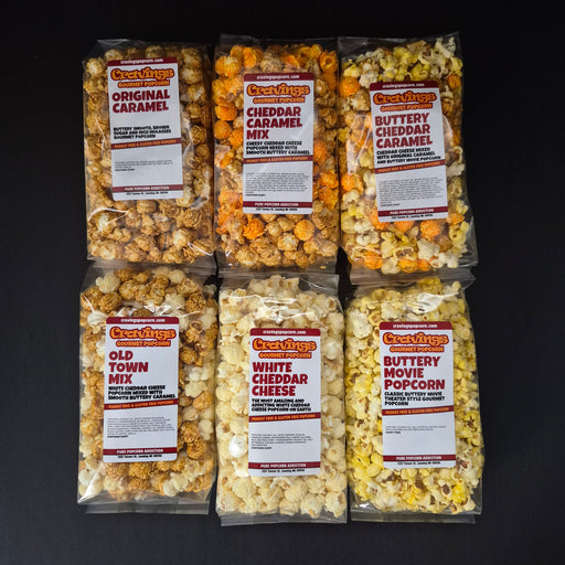 6 Pack Sampler | Original Caramel | Cravings Gourmet Popcorn