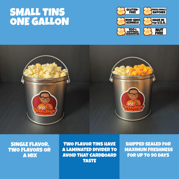 SMALL GIFT TIN | CRAVINGS GOURMET POPCORN