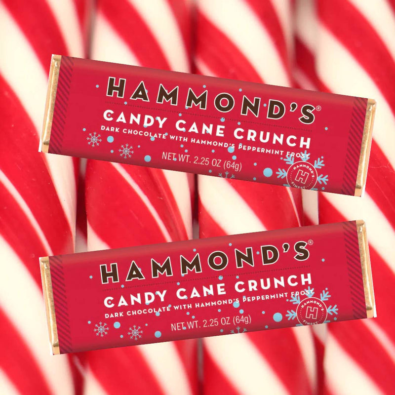 Hammond's Candy Bar | Dark Chocolate - Candy Cane Crunch - 2.25 oz