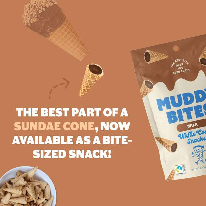 Muddy Bites Waffle Cone | Milk Waffle Cones Snacks