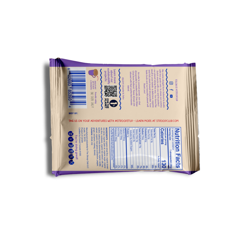 Stroop Club | Chai Caramel Organic and Plant-Based Stroopwafel 2-pack