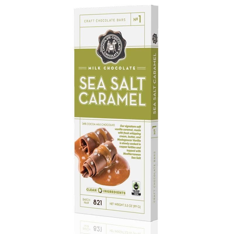 Chocolate Chocolate Chocolate | NO 1 - Milk Sea Salt Caramel Bar 3.5 OZ