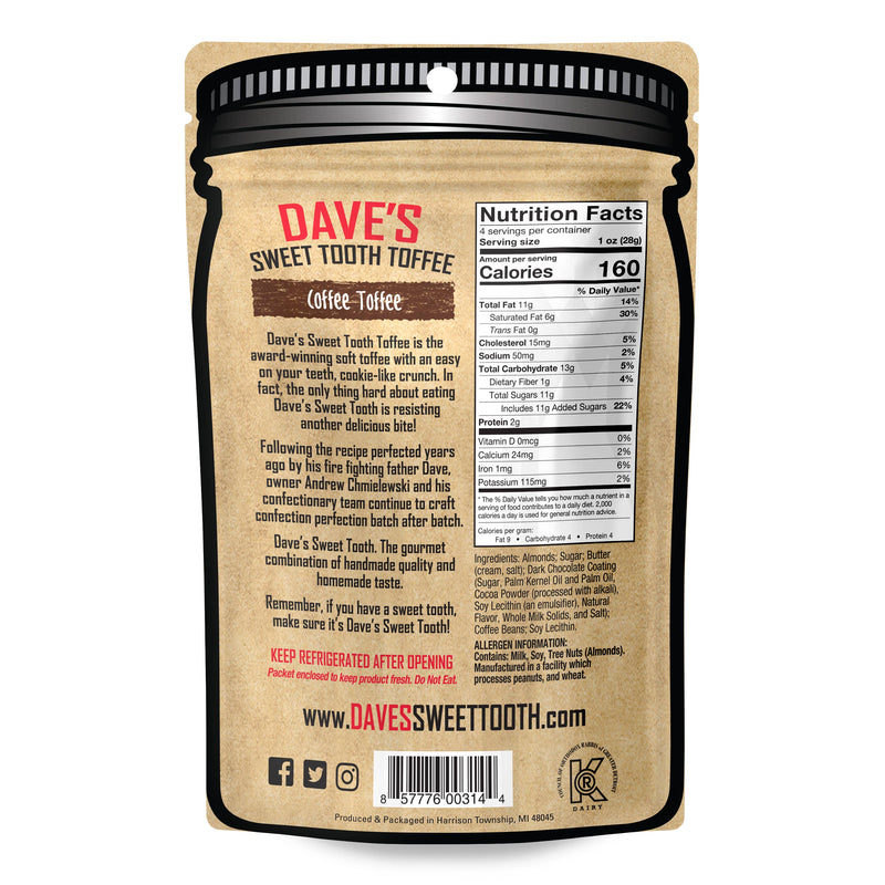 Dave's Sweet Tooth Toffee | Coffee Toffee