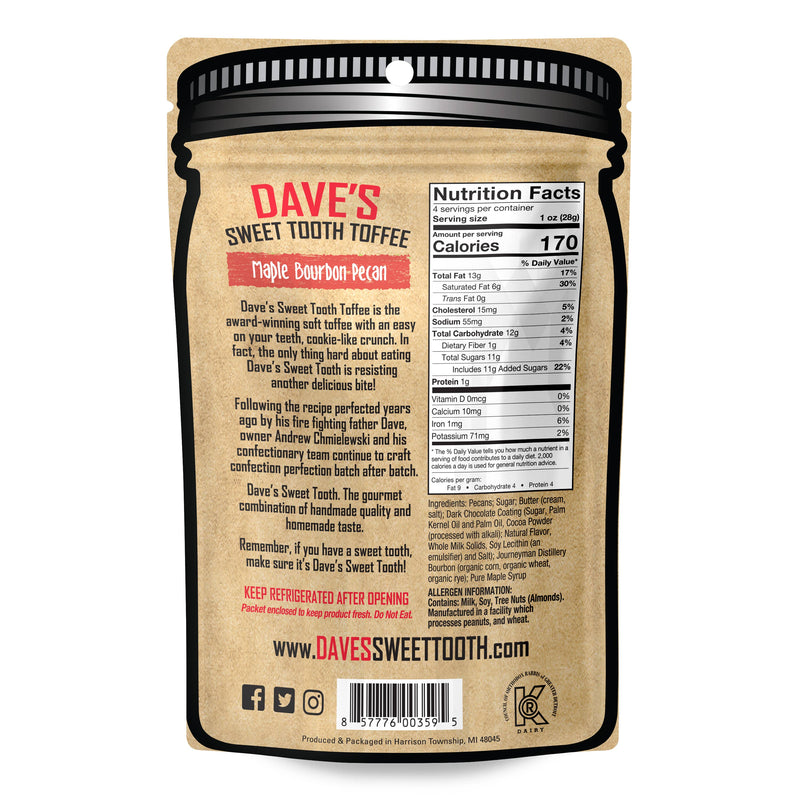 Dave's Sweet Tooth Toffee | Maple Bourbon Pecan