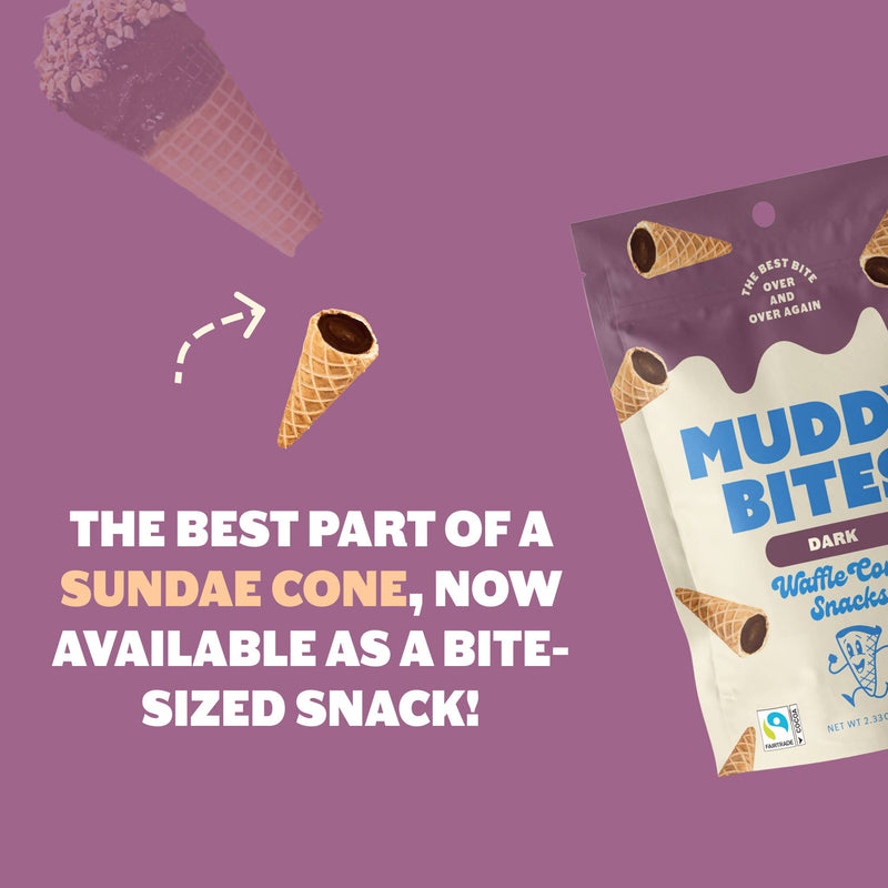 Muddy Bites Waffle Cone | Dark Waffle Cones Snacks
