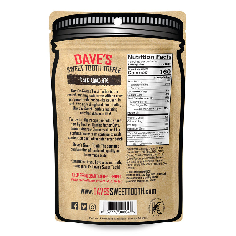Dave's Sweet Tooth Toffee | Dark Chocolate