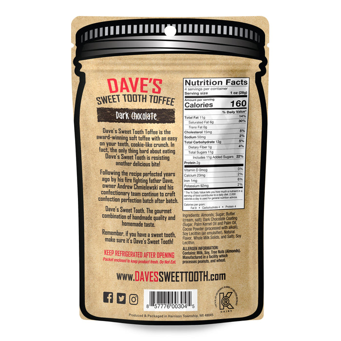 Dave's Sweet Tooth Toffee | Dark Chocolate