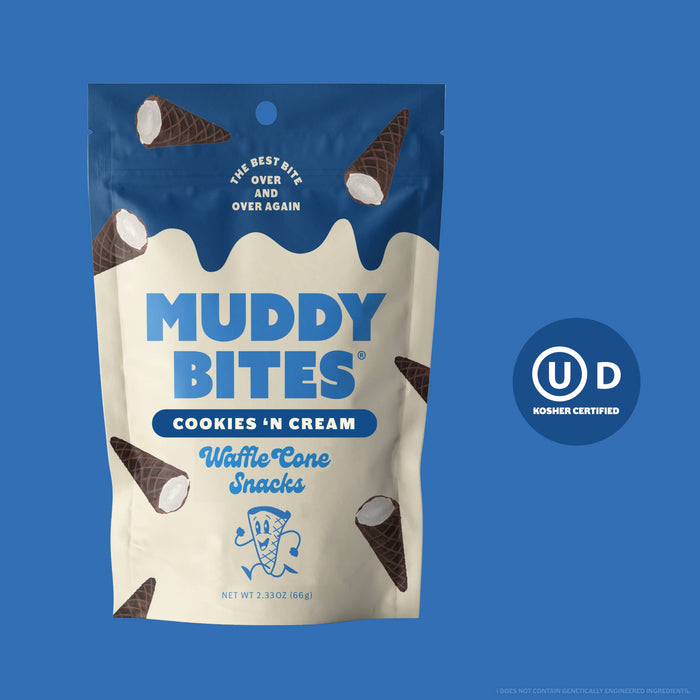 Muddy Bites Waffle Cone | Cookies 'N Cream Waffle Cones Snacks
