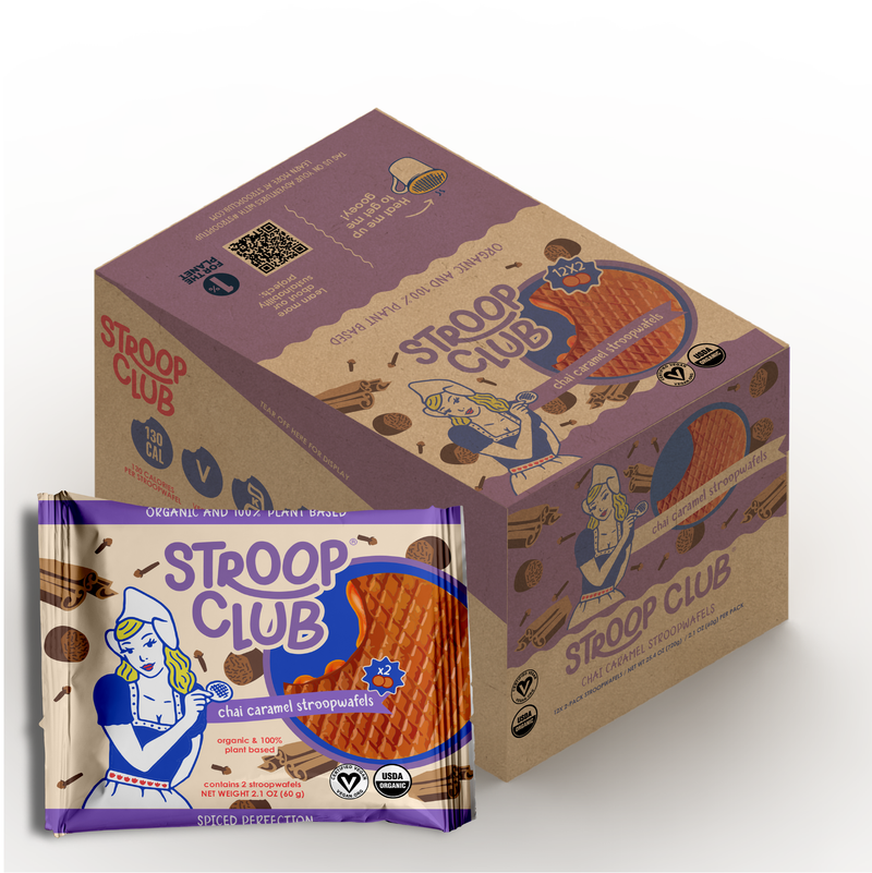 Stroop Club | Chai Caramel Organic and Plant-Based Stroopwafel 2-pack