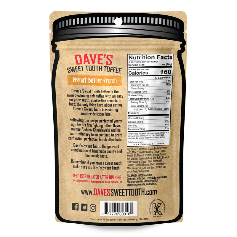Dave's Sweet Tooth Toffee | Peanut Butter Crunch