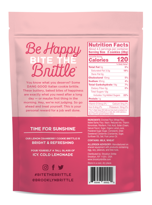 Lemon Cranberry Cookie Brittle | Brooklyn Brittle