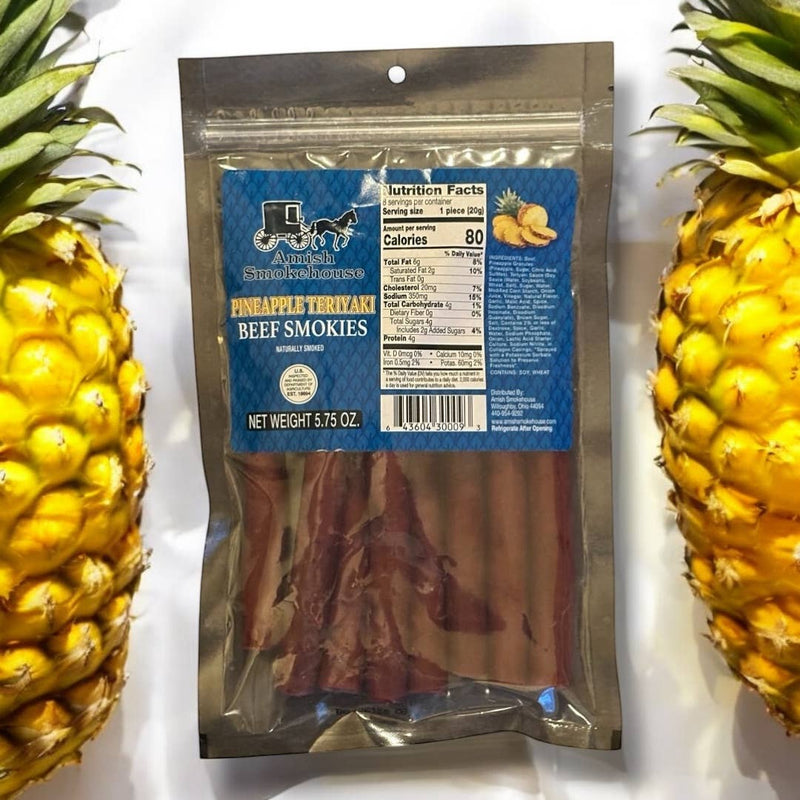 Amish Smokehouse | Pineapple Teriyaki Beef Smokies, 5.75oz Bag